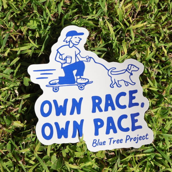 Own Pace Own Race Sticker