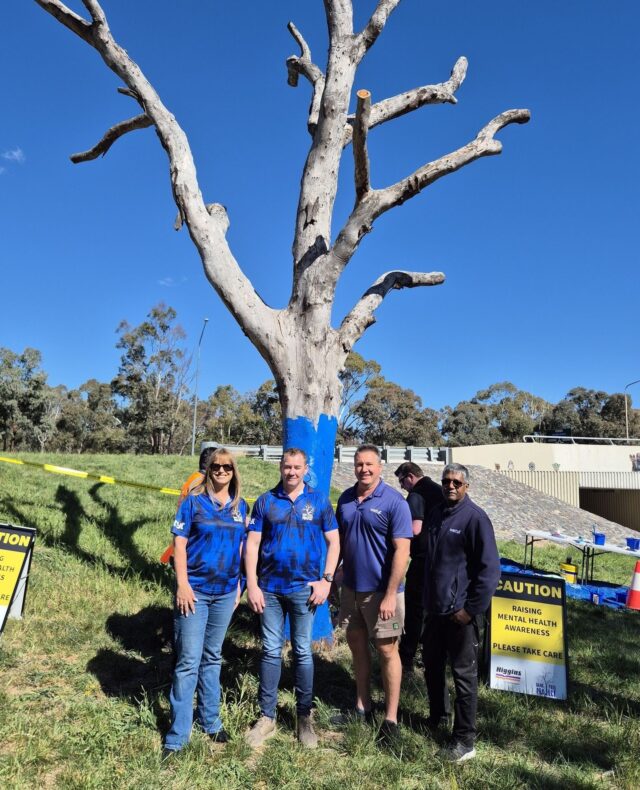 Paint has always been pretty important to us. Our journey started with an old tin of blue paint found kicking about in a farm shed and a couple of mates looking to cause some mischief.⁠
⁠
So far this year our paint partners, @wattylpaint, have donated over 2,500 litres of free blue paint, helping to bring hundreds of Blue Trees to life across Australia and New Zealand. ⁠
⁠
It’s partnerships like these that show us how real change is made possible when we come together, start conversations, and share a common goal. Thank you, Wattyl, for helping us kick the stigma of mental health 💙⁠