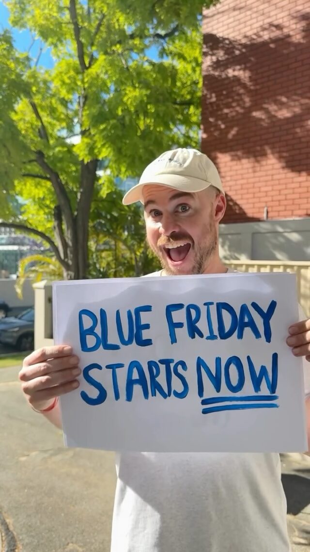BLUE FRIDAY SALE STARTS NOW! 💙

Your chance to grab a bargain and help fund mental health initiatives is here! 20% off for 24 hours only, so chuck ‘em in your cart while you can. 🛒

Use code BLUEFRIDAY at checkout. 

Sale ends Sat 22 Nov 9 AM AWST.