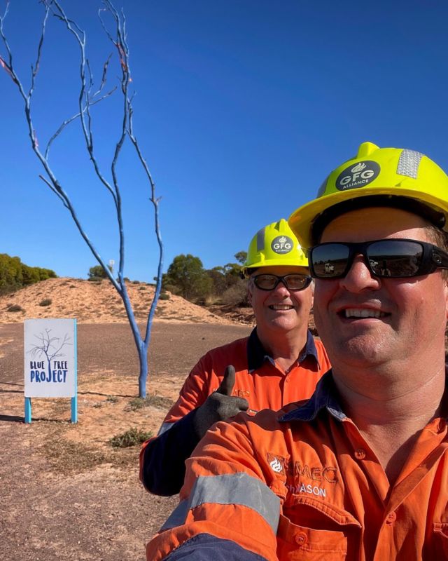 Team work makes the dream work 🫶

A special shout-out to Frank, Meg and Richard for rallying the troops to paint this tree blue at South Middleback Ranges Mine in Whyalla, South Australia. 

It was a big mission to find, transplant and paint this tree. It now sits in a very prominent position so everyone can see it before they start the work day. 

Thank you for keeping the conversation going! 💙