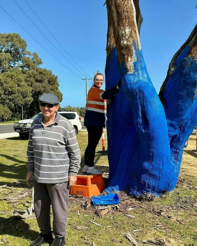 A tree at Hands Oval became something more in Tom's eyes, long before anyone else saw it that way.

Meet Tom, 83, from a small local town, the kind of bloke you notice for the quiet way he shows up and contributes, even if he'd never put it that way himself. 

Four years ago, a tree at Hands Oval caught Tom's eye. He set out with a vision to paint it blue and never let it go.

Now, that very same tree stands blue exactly where he had always envisioned it, with a little help from close mates along the way. A handcrafted bench has also been added to the space, with support from generous local businesses and Bunbury Men's Shed.

Tom reminds us how a bit of paint, patience and persistence can spark conversations that change how people show up for each other.

📍 Hands Oval, Bunbury WA, Australia