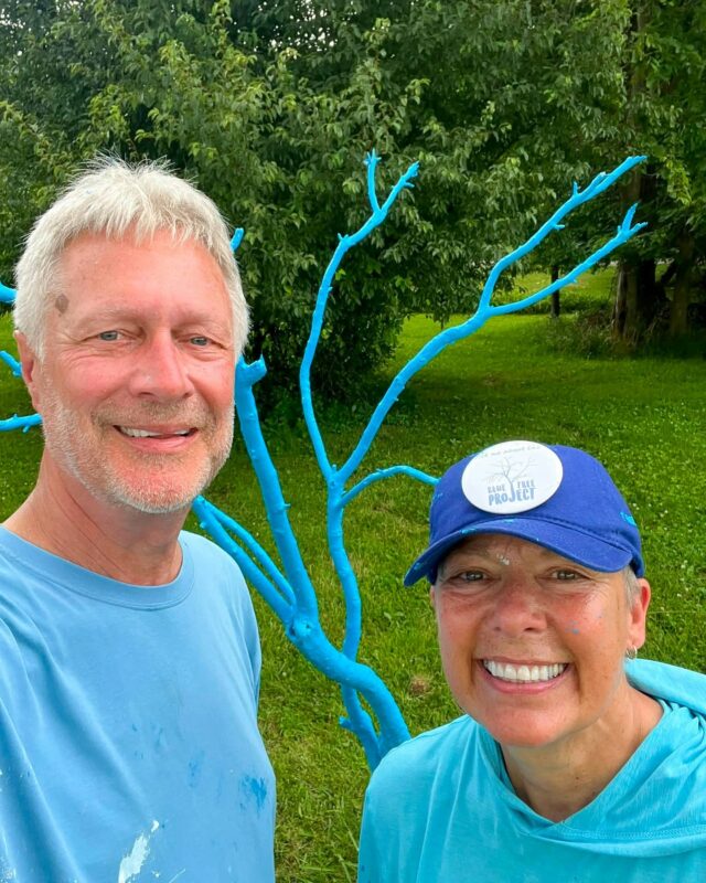 Most people bring home souvenirs from their travels. This couple returned with something a little different to a fridge magnet ✈️ 

Meet Barb and Scott from Wooster, USA. While visiting Australia last year, they came across blue trees and connected with the story behind them. They left feeling inspired to spark conversations about mental health back in their hometown.

While searching for the perfect tree to paint, they created little potted blue trees and handed them out to local churches and businesses to start spreading the message. 

Now, with the support of their community, Wooster is home to blue trees big and small, reminding people to check in with themselves and those around them in a whole new corner of the world. 

Change doesn't always begin with big ideas or a grand plan. Sometimes it starts with a moment that inspires you, the decision to pick up a paint brush and the ripple effect that follows 💙 

📍 Wooster, Ohio, USA
@bluetreewooster