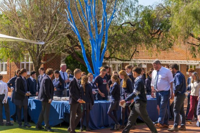 Turns out, cake is a pretty good conversation starter 🧁 

The staff and students at @guildford_grammar_school recently gathered around their resident blue tree for another epic bake sale, complete with the cutest blue tree carrot cakes. 

Every sweet treat sold and every conversation sparked helped build a school community where looking out for one another is part of everyday life 💙 

Want to hold your own Blue Tree Project fundraiser? Link in bio.