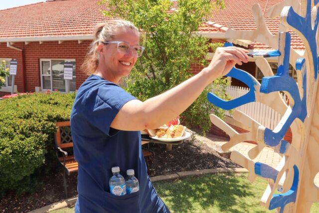 Did you know we have wooden tree sculptures in three different sizes?⁠
⁠
They’re a great addition to workplaces, schools and community mental health awareness days 💙⁠
⁠
Email info@bluetreeproject.com.au to find out more!⁠
⁠
📍 St John of God Mount Lawley, WA