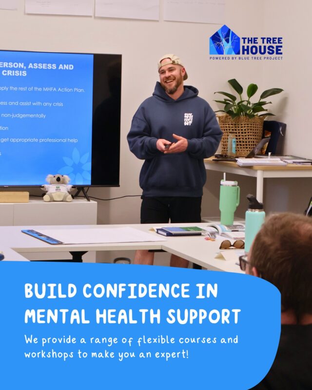 Would you know how to help if someone told you they were struggling? 💭 

Level up your mental health skills with our Mental Health First Aid courses, led by our five-star facilitator, Simon. 

From in-person courses and flexible blended learning to concise, thought provoking online workshops, there's a style to suit every individual and workplace. 

Book or enquire at link in bio 🧠