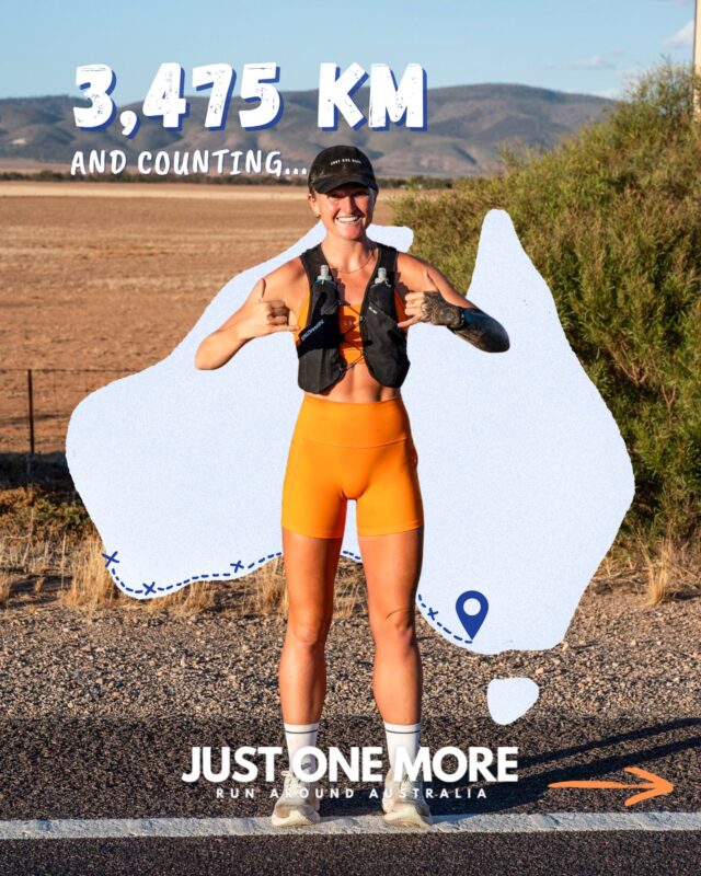 Brooke is clocking up the Ks - 3,475Kms, $69K raised and countless roadside conversations kicking the stigma - She's close to crossing another state border! ⁠
⁠
Watch out Victoria, @brookemcintosh__ is comin' in hot! 🏃‍♀️⁠
⁠
#bluetreeproject #bluetree #bluetrees #mentalhealth #mentalhealthawareness #brookemcintosh #run #running #runningforacause #southaustralia #australia #strava #justonemore