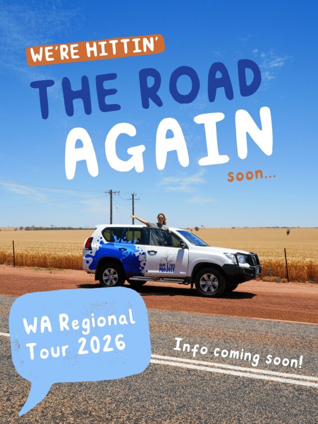 WA, we're hitting the road again! 🚙 

We'll be packing up the car and heading out to regional communities, hosting events, re-painting blue trees and sharing stories along the way.

Coming to a town near you, details dropping soon 👀