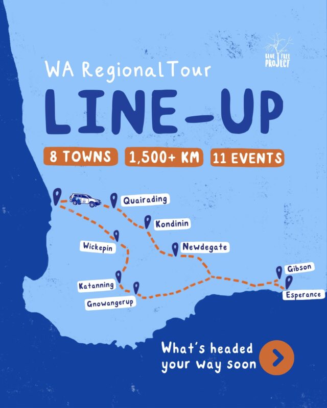 Our WA Regional Tour line up is here and we've got some great events headed your way! 🚙 

Quiz nights, sundowners, footy training BBQs & school visits - all designed to bring communities together and help normalise mental health conversations & check-ins. 

Joining us on the road are Kendall Whyte, Simon Comerford and Warren Davies @theunbreakablefarmer 💙 

We cant wait to see you soon. Round up your mates and help fill the room! More info via the link in bio.

The Community Wellbeing Program is funded through the Australian Government's Sheep Industry Transition Assistance Package and administered by @dpirdwa.

With special thanks to our supporting partner @csbpfertilisers.
